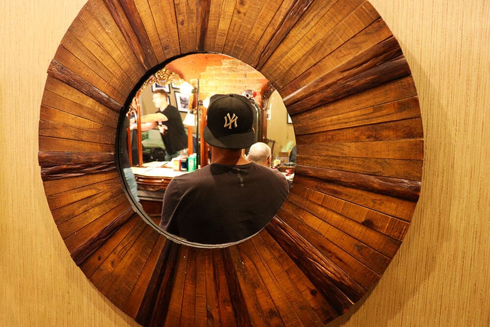 Original Barbershop interior on East 2nd Street